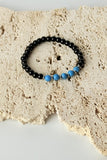 Men's Matte Black & Turquoise Bracelet Set
