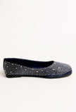 Rhinestone-Embellished Ballet Flat