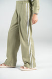 Side Tape Wide-Leg Trousers