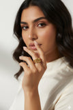 Triple-Stack Gold Cuff Ring