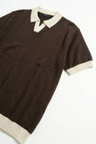 Contrast Ribbed Knit Polo