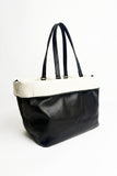 Combined Canvas &amp; Faux Leather Tote