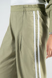 Side Tape Wide-Leg Trousers